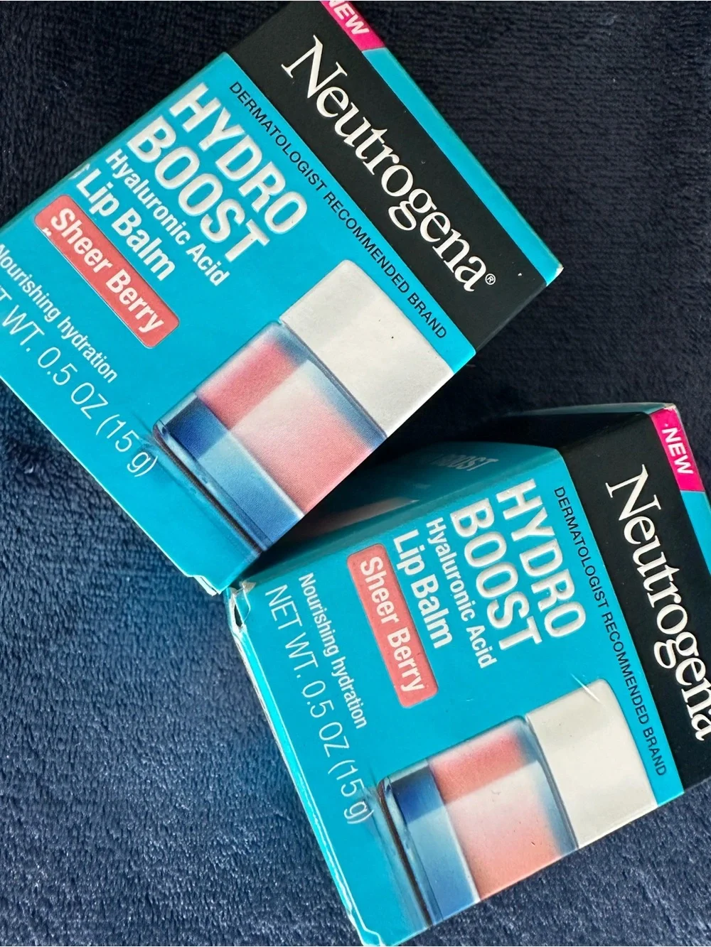 Neutrogena Hydro Boost Sheer Berry Lip Balm - Blue and Pink Packaging